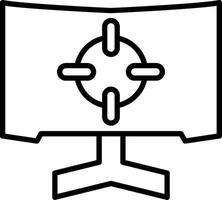 Ultra Wide Gaming Monitor vector