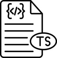 TypeScript Typed Code Icon vector