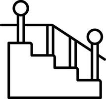 Safety Handrails on Stairs vector