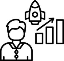 Career Growth Graph Illustration vector
