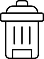 Street Trash Disposal Can vector