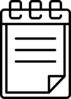 Lined Writing Notepad vector