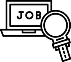 Digital Job Search Icon vector