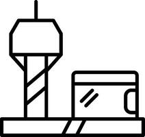 Extendable Aircraft Jetway vector