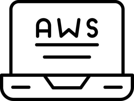AWS Cloud Computing Icon vector