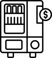 Snack and Drink Vending Machine icon vector