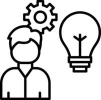 Job Creativity Brainstorming Icon vector