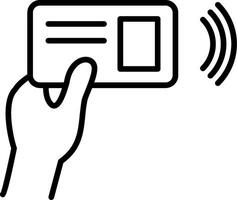 NFC Card Reader Terminal vector