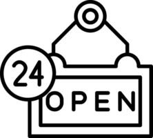 Always Open Store Sign vector