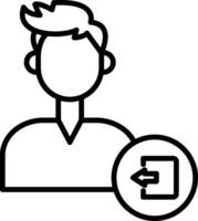Log Out Account vector