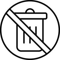 No Littering Warning Sign vector