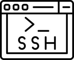 SSH Secure Access Symbol vector