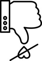 Dislike Content button vector