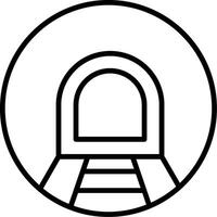 Enclosed Subway Tunnel Passage vector
