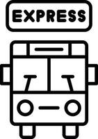 Express Route Bus vector