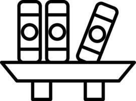 Wooden Library Bookshelf vector
