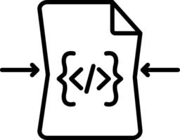 Minified Code Block Icon vector