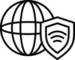 Secured VPN Remote Connection vector