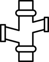 Elbow T Joint Fitting vector