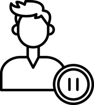 pausa transmisión acción vector