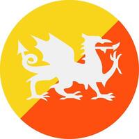 Flag of Bhutan duplicate vector