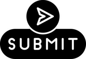 Submit Form Button Glyph vector