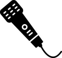 Noise Isolating Desktop Microphone Glyph vector