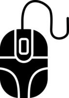 Optical Computer Mouse Glyph vector