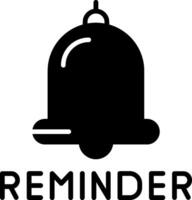 Friendly Reminder Message Glyph vector