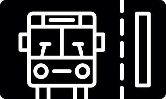 Printed Bus Ticket Glyph vector