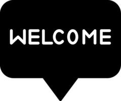 Warm Welcome Message Glyph vector