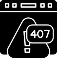 Error 407 Proxy Authentication Needed Glyph vector