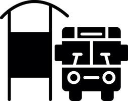 Designated Bus Stop Glyph vector