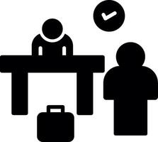 Airline Check in Counter Glyph vector