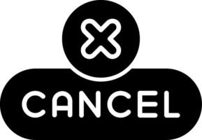 Cancel Action Button Glyph vector