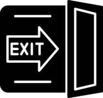 Highway Exit Direction Board Glyph vector