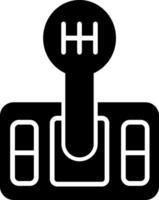 Manual Gear Shift Lever Glyph vector