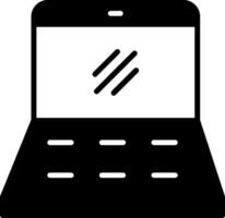Portable Business Laptop Glyph vector