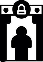 Security Screening Checkpoint Glyph vector