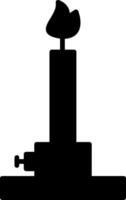 Bunsen Burner Flame Tool Glyph vector