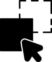 Drop Item in Field Glyph vector