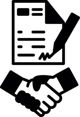 Digital Contract Agreement Form Glyph
