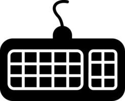 Wireless Computer Keyboard Glyph vector