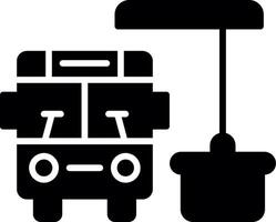 Passenger Boarding Platform Glyph vector