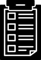 Job Application Clipboard Visual Glyph vector