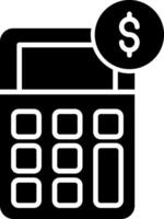 Loan Calculator Interface Tool Glyph vector