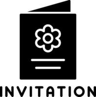 Formal Event Invitation Glyph vector