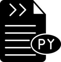 Python Programming Language Icon Glyph vector
