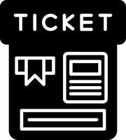 Electronic Ticket Vending Machine Glyph vector