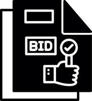 Competitive Project Bid Submission Glyph vector